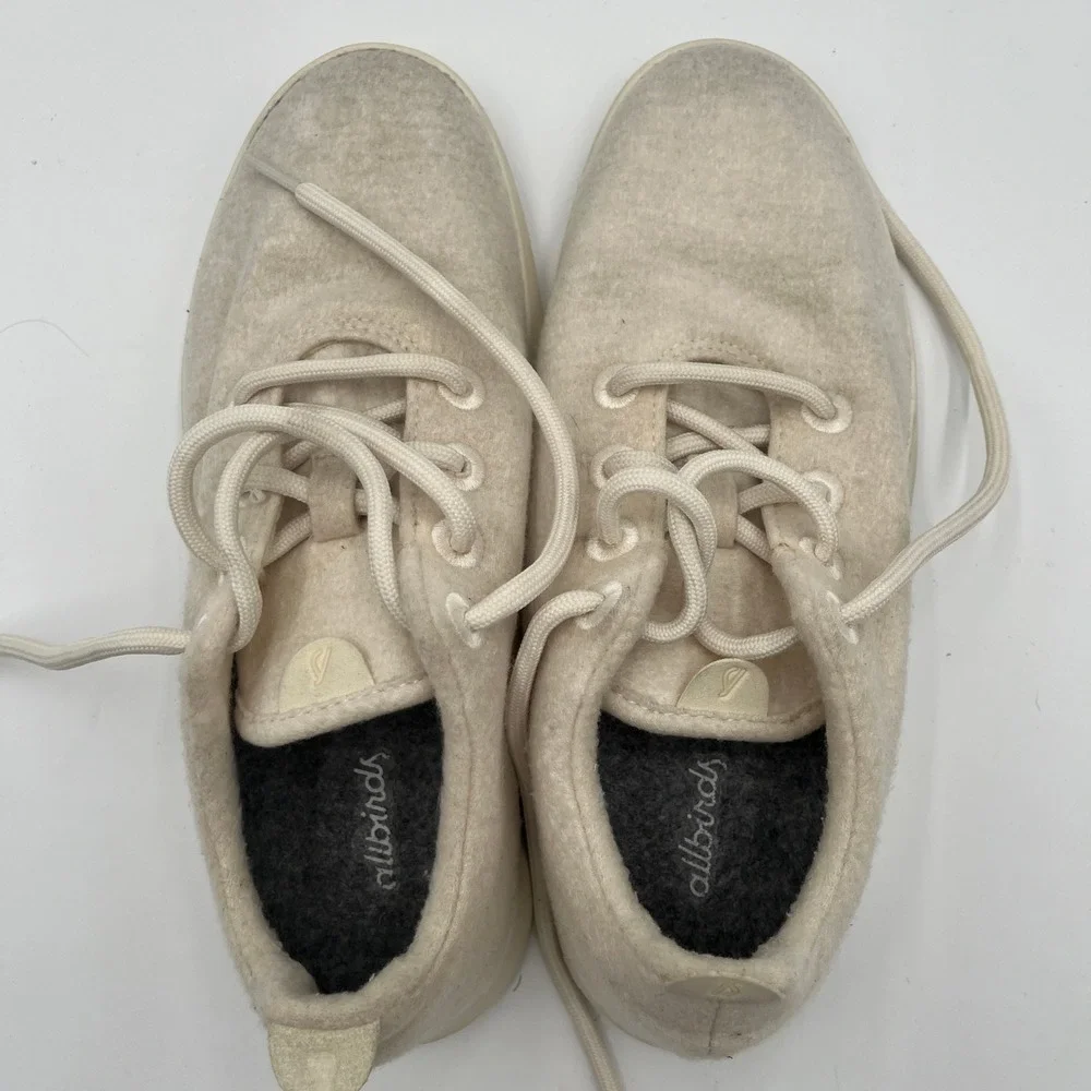Allbirds Wool Runners Natural White Merino Wool Sneakers‎ Women's Size 9